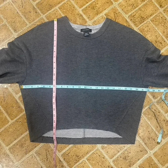 Club Monaco Double Faced Gray Pullover Sweatshirt - Picture 11 of 11